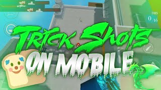 ROBLOX Arsenal Trick Shots on MOBILE [upl. by Grosz]