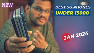 TOP 5 Best 5G Phones Under 15000 in JAN 2024 l Best Mobile Under 15000 [upl. by Pucida308]