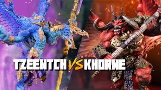 Disciples of Tzeentch vs Blades of Khorne  Age of Sigmar Battle Report [upl. by Yves]