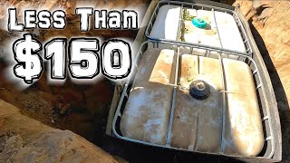 Cheap easy DIY TOTE septic system  Cabin RV Tiny home off grid [upl. by Arahahs73]