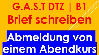 GAST DTZ B1 Briefe schreiben Prüfung B1 Neu 2024 [upl. by Nike274]