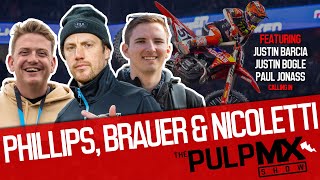 PulpMX Show 539  Justin Barcia Justin Bogle amp Jeremy Seewer Phillips Brauer Nicoletti in Studio [upl. by Atirhs474]