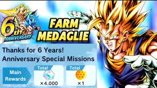 GUIDA FARM MEDAGLIE 6TH ANNIVERSARIO PER 4000 CHRONO CRYSTAL GRATIS ‼️ [upl. by Chernow]