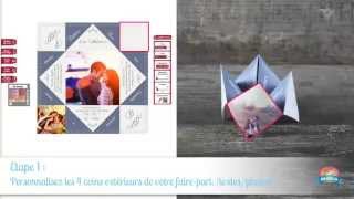 Tuto personnalisation fairepart CocotteOrigami [upl. by Lorolla]