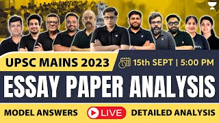 Essay Paper UPSC 2023 Analysis  UPSC IAS Mains 2023  Discussion by Mrunal Patel amp Others [upl. by Nuawd316]