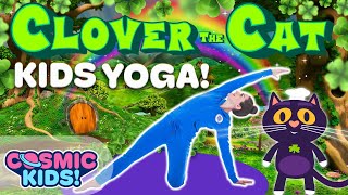 Clover the Lucky Cat  A St Patricks Day Kids Yoga Adventure [upl. by Nylesor739]