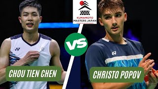 CHOU Tien Chen vs Christo POPOV  Kumamoto Masters Japan 2024 R16 [upl. by Adnak]