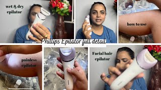 Philips wireless epilator 2in1 full review Facial Hair removal  Pcod Hair removal Gunjanrajput [upl. by Ophelia687]