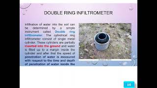 19CE410 1 9 Horton’s equation double ring infiltrometer infiltration indices [upl. by Ttekcirc]