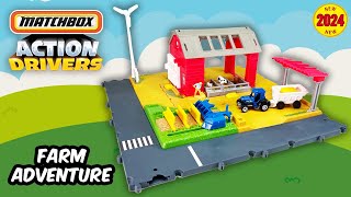 UNBOXING 2024 Matchbox Action Drivers Matchbox Farm Adventure Playset with Moving Parts and Sounds [upl. by Aklim]