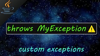 Java custom exceptions 🛑 [upl. by Sigismondo]