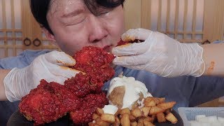 BBQ VAMPIRE CHICKEN STAGE 3 HELLGATE FLAVOR14000 SHU MUKBANG Nashville Hot Chicken Style ASMR [upl. by Atel]