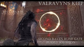 Hellblade Senuas Sacrifice  Valravyns Keep Second Raven Rune Gate Puzzle Solution [upl. by Awra]