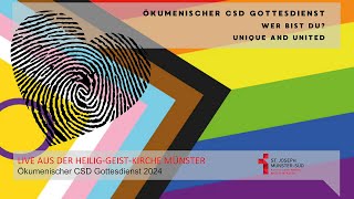 Ökumenischer CSD Gottesdienst unter dem Motto „WER BIST DU“ „UNIQUE AND UNITED“ [upl. by Aprilette429]