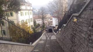 Funicolare di Lugano 11 dicembre 2016commenti e prima corsa passeggeri sulla rinnovata sassellina [upl. by Atteuqnas228]