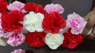 Easy flowers strip for ganpati decoration ideas  Ganpati Decoration at home decoration [upl. by Vinaya253]