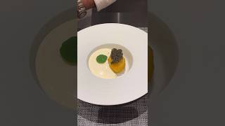 Fried egg with Parmigiano cheese foam by chef Edgar Panchernikov [upl. by Ahtoelc]