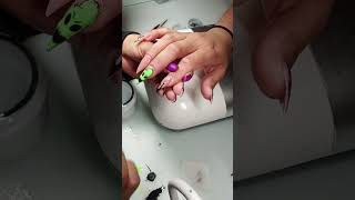 Ooggie Boogie Halloween Nails  Gel x nails Stilletos shape halloweennails gelxnailtech [upl. by Ynaffet]