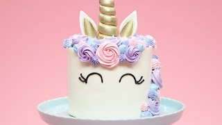 HOW TO MAKE A UNICORN CAKE  NERDY NUMMIES [upl. by Gris]