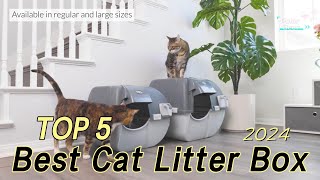 TOP 5 Best Cat Litter Box 2024 [upl. by Pestana]