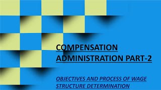 Compensation Administration part 2  Objectives and Process of Wage Structure Determination [upl. by Ecinna779]