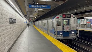 Redbird Train Of Many Colors passing WTC Cortlandt in preparation for the Yankees Home Opener [upl. by Joella]