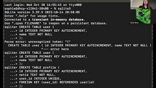 FA24 Intro to Backend Development Relational Databases Demo Week 3 [upl. by Dorice]