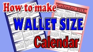 how to make wallet size calendar using Microsoft Publisher simple amp easy [upl. by Notslah693]