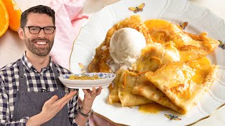 How to Make Crepes Suzette  Simply Delicious [upl. by Alana662]