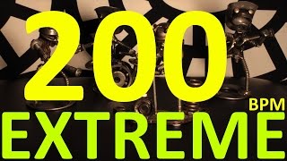 200 BPM  EXTREME  44 Drum Track  Metronome  Drum Beat [upl. by Urina]