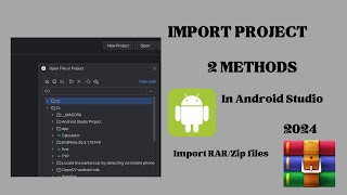 How to Import a Project in Android Studio [upl. by Purdum]