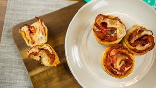 Tesco recepty  Růžičkové pizza muffiny se salámem a sýrem [upl. by Ahsilav217]