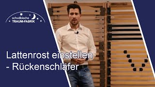 Lattenrost richtig einstellen  Tipps für Rückenschläfer [upl. by Dracir451]