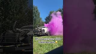 The whole reason I didn’t buy a wooden floored trailer😂 trailerburnout burnout 350z nissan [upl. by Etnauj683]