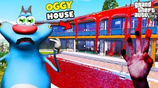 OGGY amp JACK Trapped Inside His Evil Haunted House In GTA 5 [upl. by Pietra]