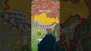 Indian border security force map geography upsc shorts [upl. by Aeikan]