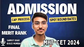 MHTCET 2024  Final MERIT Rank Released  😱 CAP Spot Round Admission Process  MHT CET 2024 [upl. by Chas]