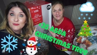 VLOGMAS 4  ASDA SNOW FLOCKED CHRISTMAS TREE  WHAT THE FLOCK [upl. by Morley]