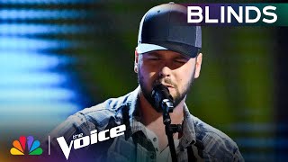 Coaches Battle Over Tanner Fricks FourChairTurn Performance  The Voice Blind Auditions  NBC [upl. by Alyam]