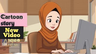 Cartoon  for kids story How did animation become a poor girl  new cartoon video [upl. by Kilian]