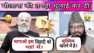 😡 Mohammed Faiz Khan ll destroyed ll Maulana Sajid rashidi🤣 [upl. by Smailliw262]