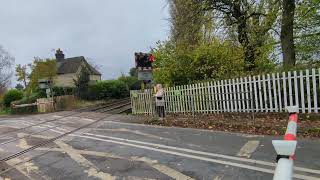 Nantwich Shrewbridge Road Level Crossing Cheshire Sunday 03112024 [upl. by Kolva]