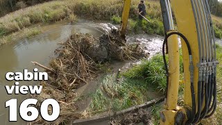 Two Big Muddy Beaver Dams Removal With Excavator No160  Cabin View [upl. by Imorej281]