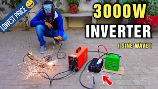 3000 Watt Pure Sine Wave Inverter hook up to Car battery  12v DC to 220v AC Converter CNSWIPOWER [upl. by Damiano]