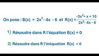 Math tronc commun  Exercice sur les polynômes [upl. by Tamaru932]