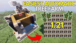 BEST AUTOMATIC TREE Farm for Minecraft Bedrock 121 [upl. by Ettecul]