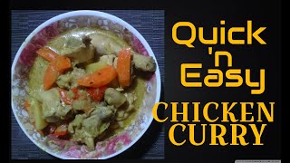 FILIPINO STYLE CHICKEN CURRY SIMPLE DISH READY INGREDIENTS IN EVAP MILK DEL MONTE CURRY POWDER [upl. by Atsirhc606]