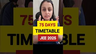 75 Days Timetable jee2025 Daily Target 🎯 [upl. by Boys]