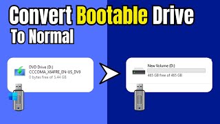 How to Convert BOOTABLE Drive to NORMAL Drive 2024 Step by Step [upl. by Vick]