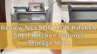 Review NELSON HDB Kitchen Shelf Kitchen Cabinet Storage With Door DustProof Multilevel Kitchen Sto [upl. by Thain]